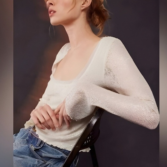 FREE PEOPLE Late Night Disco Sequins Layering Top - Picture 3 of 13